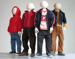 Talkmen,1999 – 2003sound, movement mechanism, analog-digital synchronizer, metal construction, latex, clothes, etc. - http://kristofkintera.com/