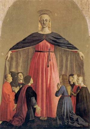 Piero della Francesca - Polittico della Madonna della Misericordia 1445-1462 Olio su tavola Proveniente dalla chiesa della Misericordia di Sansepolcro