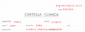 Cartella Clinica - Claudio Panto' - http://etranger.it/