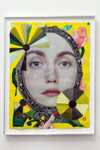 Orion Martin, Tloo II, 2016, paper, uv-print, acrylic, ink, grommet, 66,5 x 85 cm courtesy Acappella and D. Donzelli ph - www.museoapparente.eu