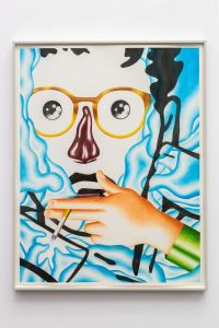 Sebastian-Burger-Isy,-2016-oil-on-paper-45-x-35-cm-courtesy-Acappella-and-D.-Donzelli-ph.www.museoapparente.eu