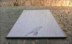 Valentina Colella, ... e dopo accadde il bianco, 2016, attesa, disegno su carta, 100 x 70 cm