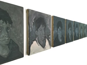 ALESSIA ARMENI, SUE KENNINGTON, MARTA MANCINI, ANDREA PANARELLI SCIVOLARE LENTAMENTE a cura di Alessia Armeni, Yellow, Citofono Zentrum - VARESE (manifesto)