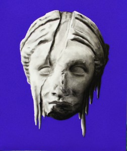 Alessandro Calizza, No Regrets (from the serie Global Warning) - 60x50 - acrilic spray and charcoal on canvas - 2016