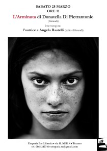  L'arminuta di Donatella Di Pietrantonio, sabato 25 marzo, Empatia Bar & Libri - Teramo (manifesto , locandina)