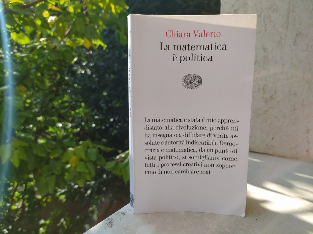 Chiara Valerio. La matematica è politica.&nbsp;#libri