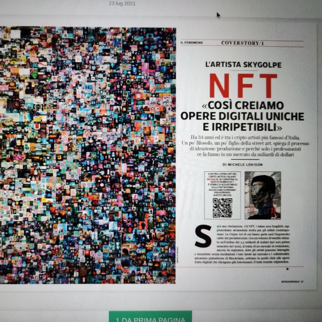 NFT, Crypto arte #linguaggi #arte&nbsp;[#riflessione]
