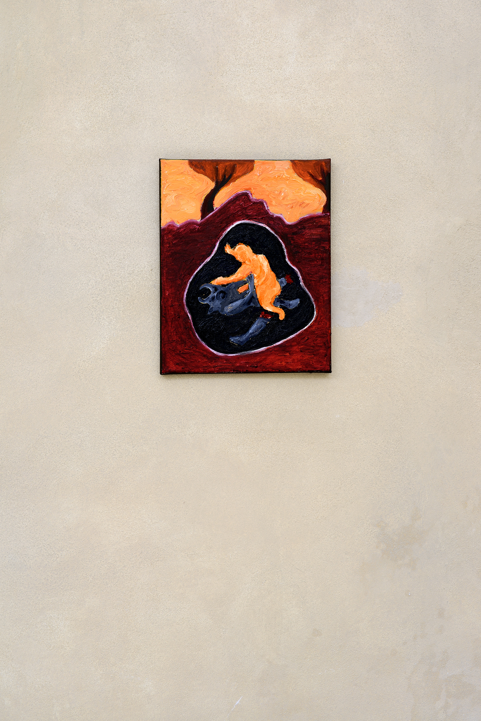 10 e 11 La battaglia perpetua, 2020-2021, olio su tela, 25x35 cm