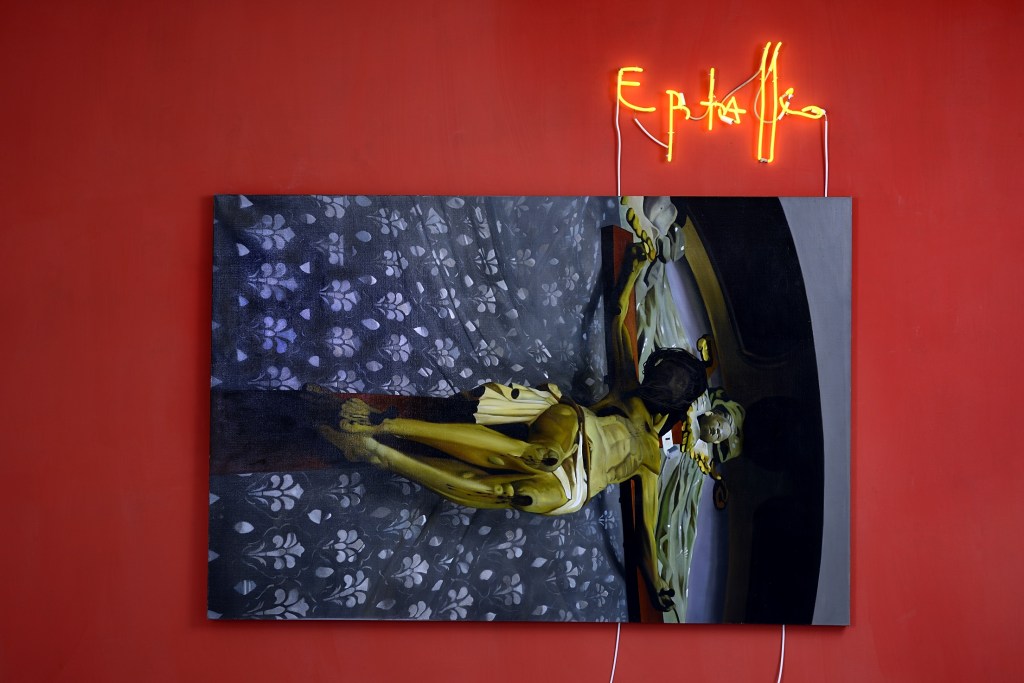 6. Francesco Lauretta. Bagnanti, riti, mattanze_Installation view, Castelbasso