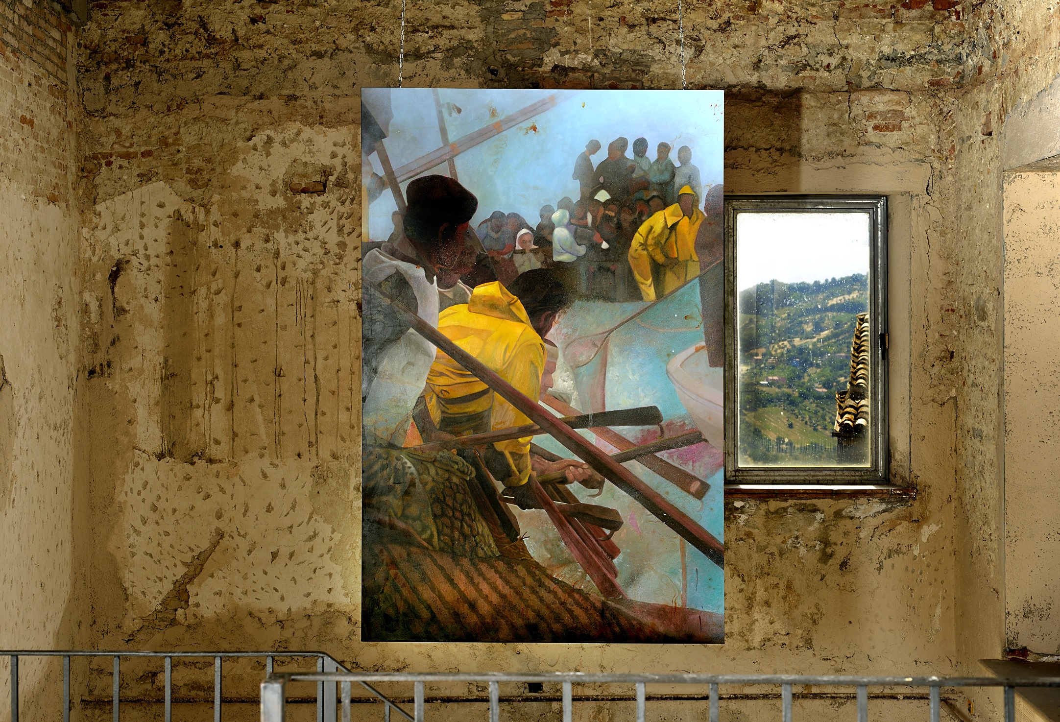 13. Soluzione Mattanza, 2022 olio su tela 220x160 cm