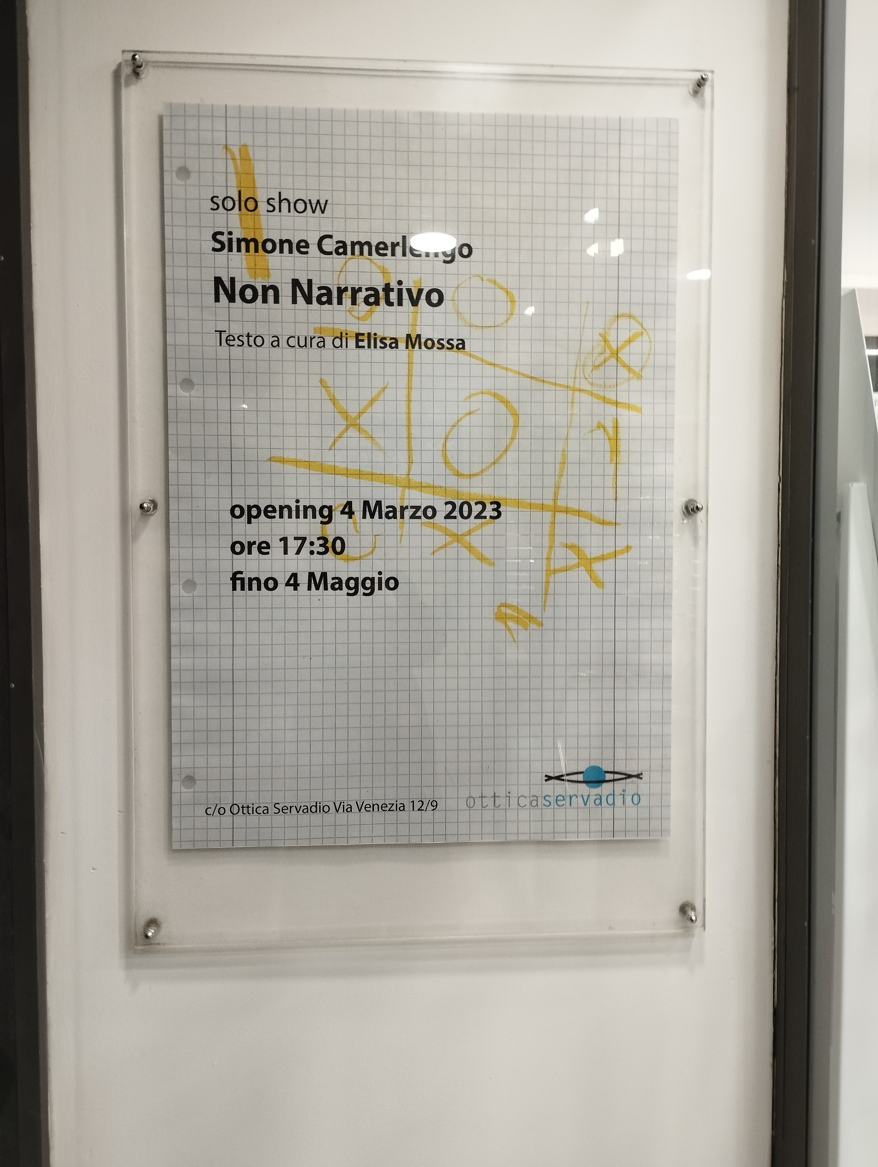 Simone Camerlengo. Non narrativo, Ottica Servadio, Pescara - ph. Amalia Temperini