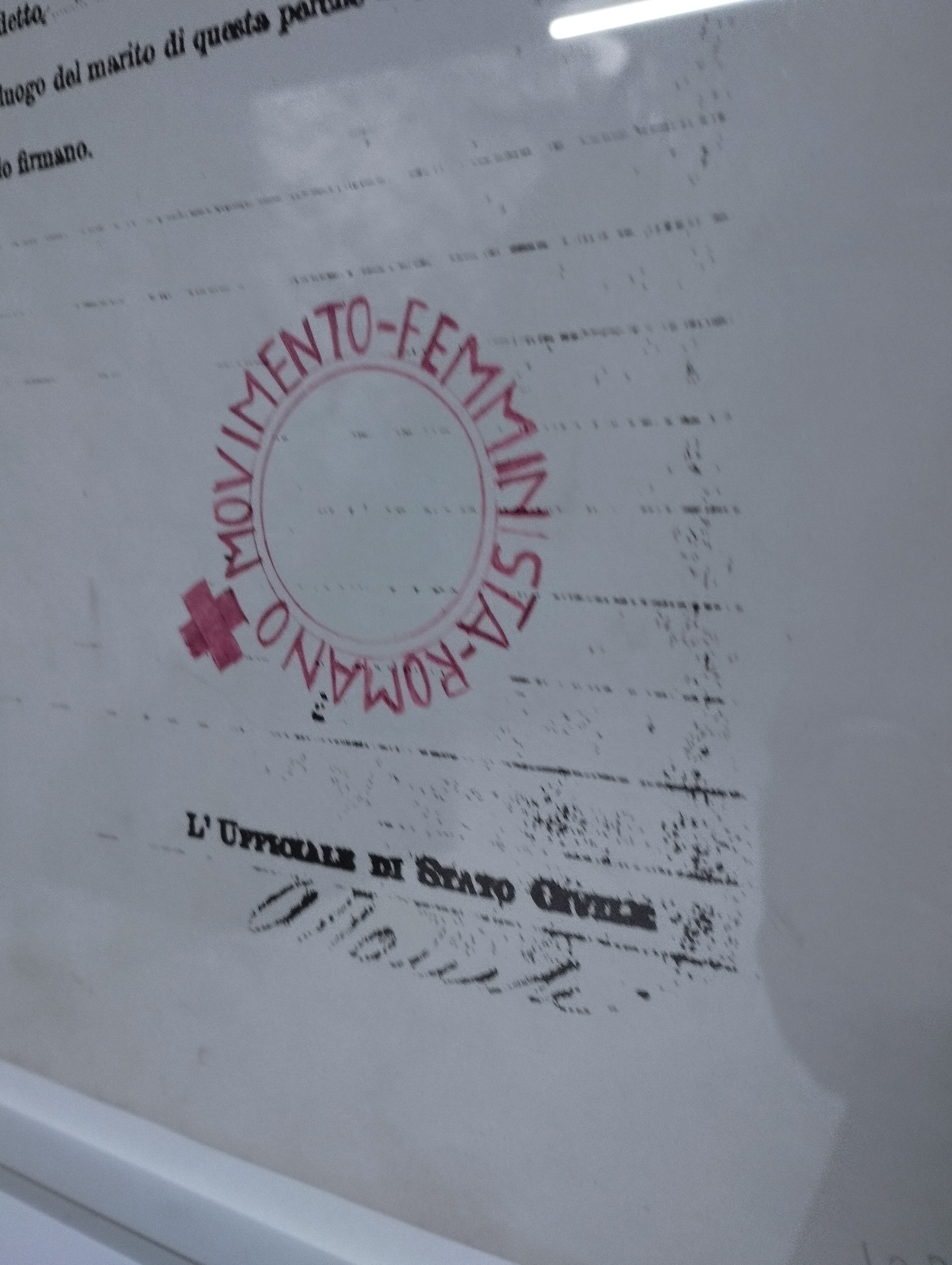 5. Cloti Ricciardi, Expertise. Conferma d’Identità, 1972, timbri e inchiostro su carta, 50 x 70 cm Installation view a Straperetana 2023, ULTRAMODERNE, Pereto (AQ) Per gentile concessione Collezione Giuseppe Garrera, Roma ph.Amalia Temperini