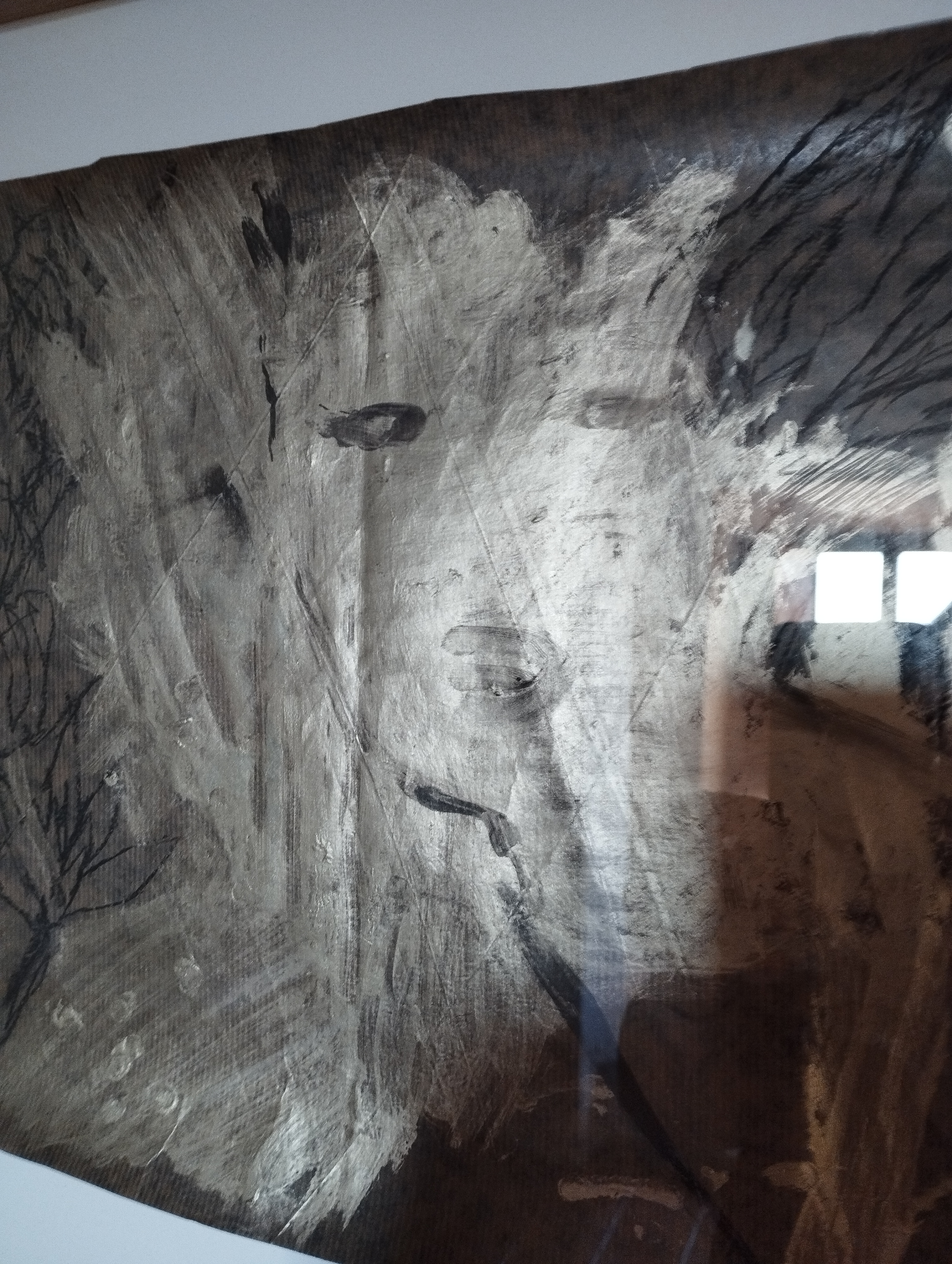 Tutti i giorni, 2023, libro d’artista, 36,5 x 51,5 cm (chiuso), 36,5 x 75,5 cm (aperto) Il bosco di Dafne, 2023, pastelli su carta catramata, 124 x 101 cm Installation view a Straperetana 2023, ULTRAMODERNE, Pereto (AQ) Courtesy Galleria Monitor, Roma, Lisbona, Pereto (AQ), ph. Amalia Temperini