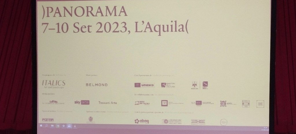 Talk: Perché c'è così tanta arte in Abruzzo?, Panorama L'Aquila, Italics - 6 settembre 2023 ph. Amalia Temperini
