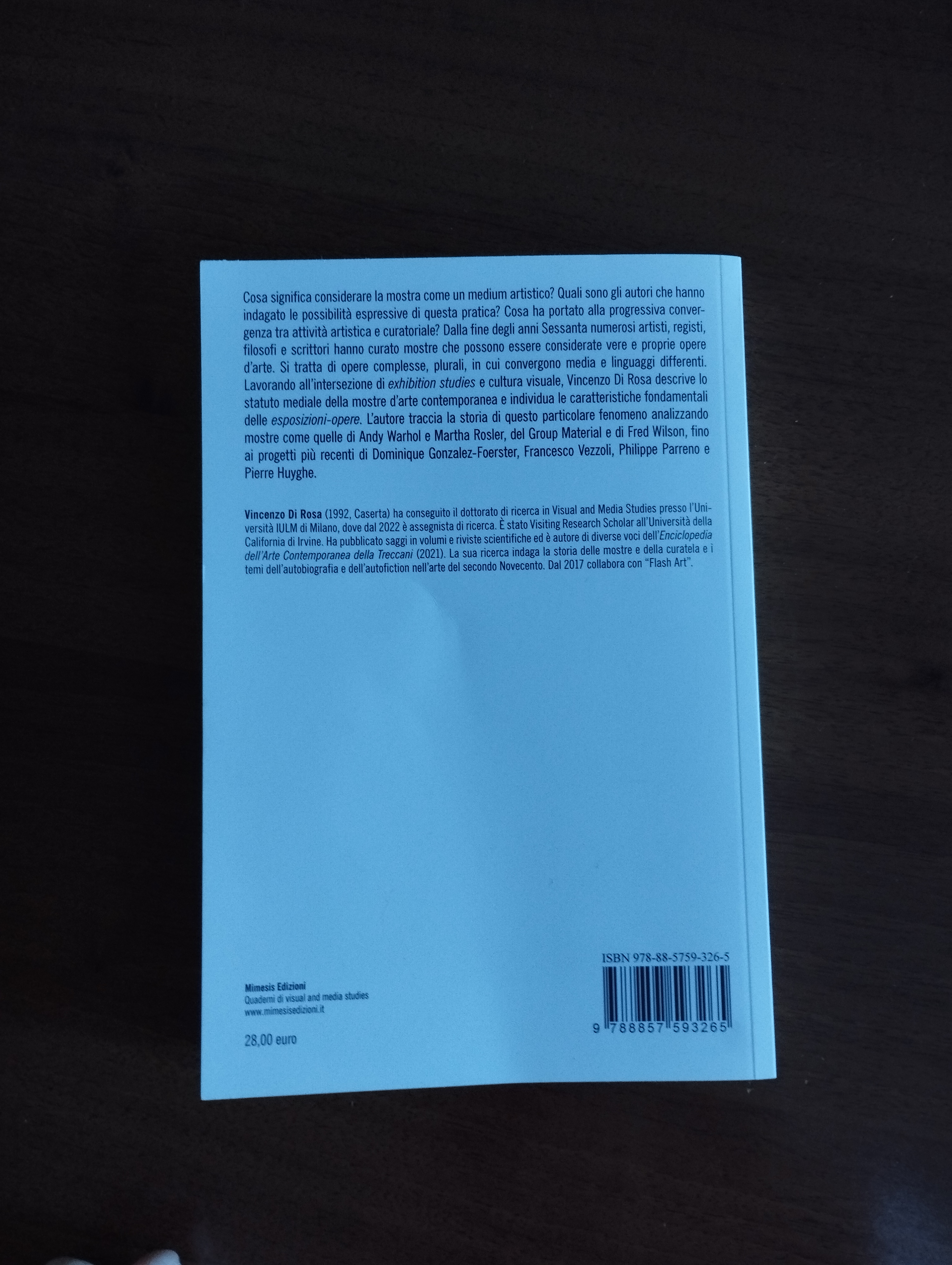 Mostra come medium. Storia e teoria di Vincenzo Di Rosa Mimesis, 2023