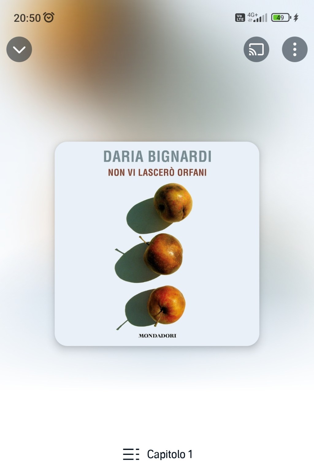 Screenshot_2024-10-01-20-50-54-361_com.audible.application - Daria Bignardi - Non vi lascerò orfani, Mondadoriph. Amalia Temperini