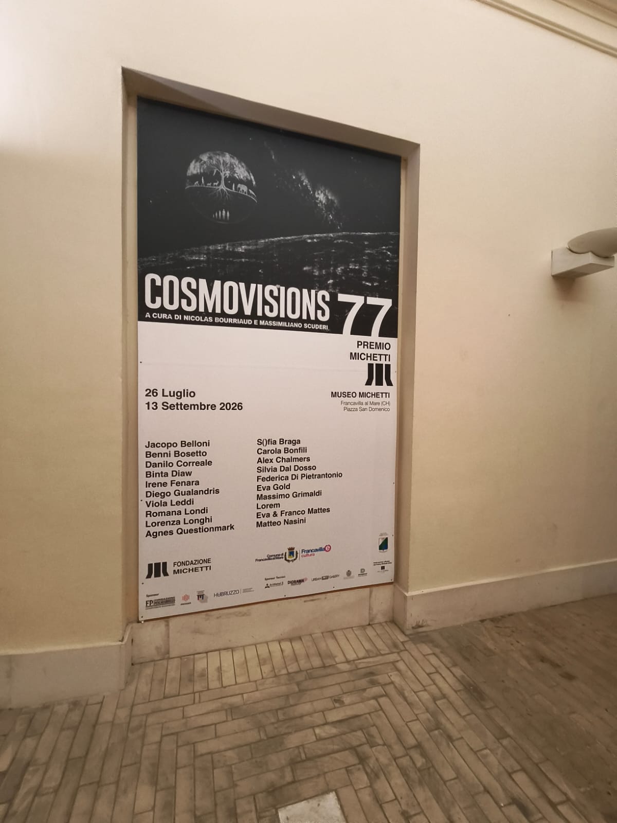 Cosmovisions, 77ª edizione del PremioMichetti
Mu.Mi - Museo Michetti, Francavilla CH
fino al 13 settembre.
